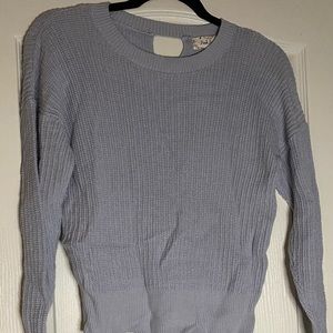 Crop fitted waist line blue sweater